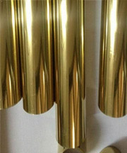 SS gold mirror round pipe