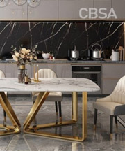 304 gold SS Dining Set