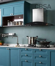 Pure color SS kitchen cabinet for home
