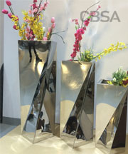 stainless steel flower pot for hotel