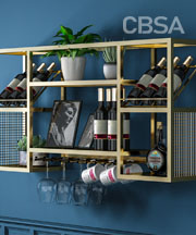 gold SS Wine rack for home
