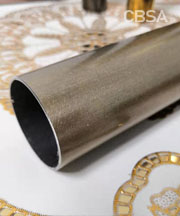 SS gold round pipe