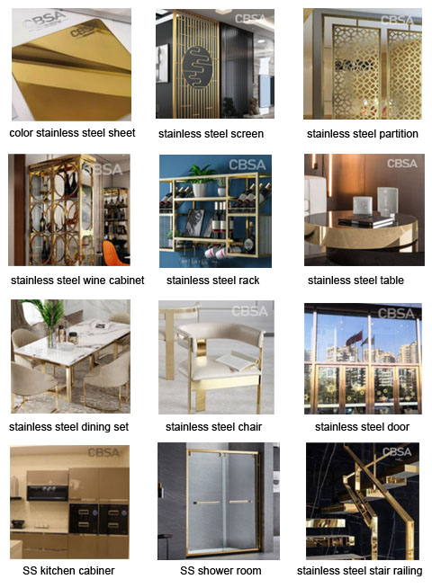 stainless steel decorative sheet and products
