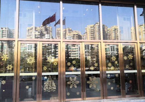 Stainless steel hotel glass door supplier