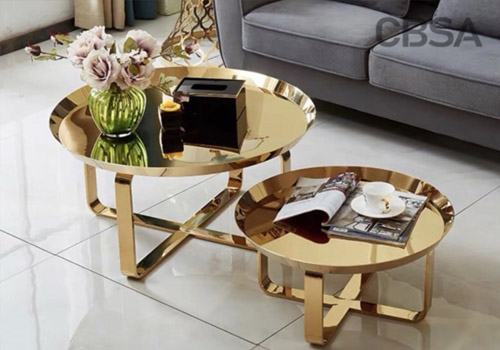 luxury stainless steel table