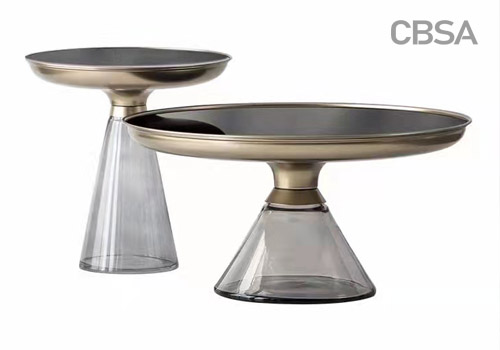 stainless steel glass tea table