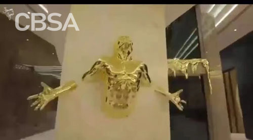 stainless steel gold sculpture stainless steel gold sculpture