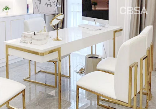 stainless steel luxury office table set