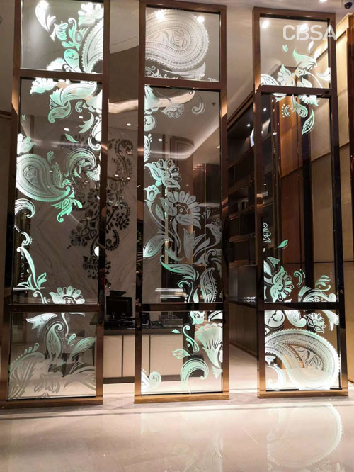 art decorative glass application