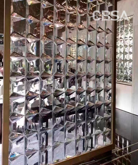 glass art application for interior hotel