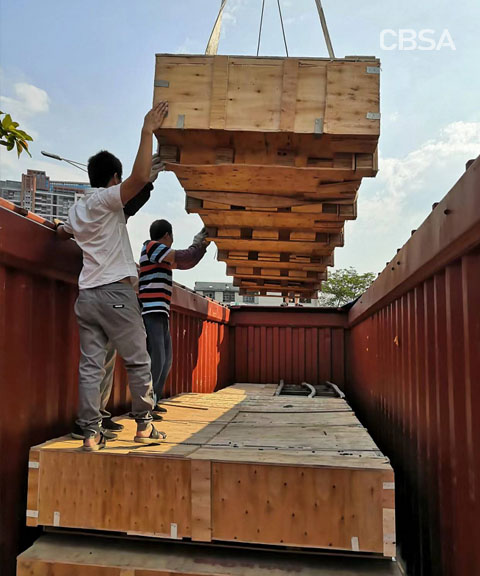 Crane container loading.