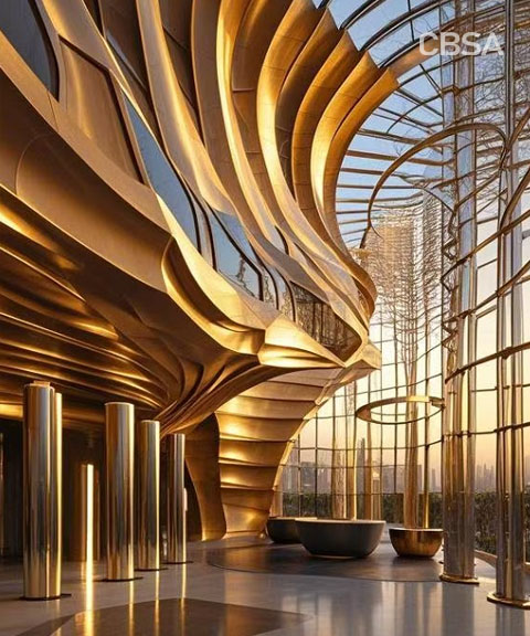 stainless steel space decor
